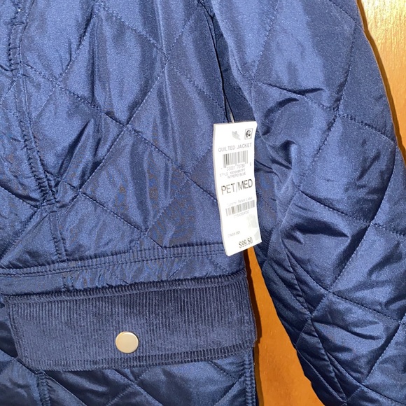 💙NWT Charter Club Petite Quilted Navy Jacket - Picture 6 of 9
